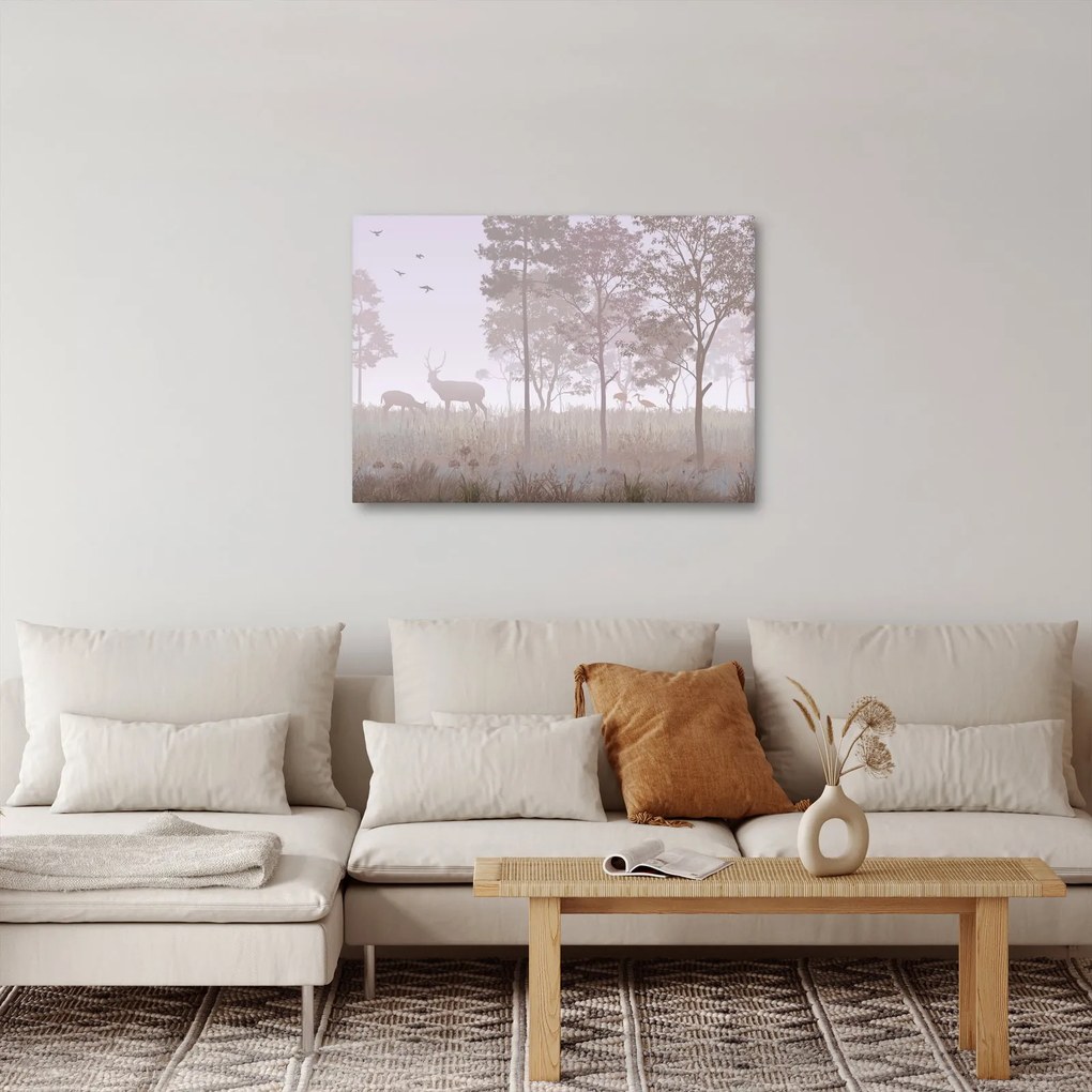 Tablou - Pădure,monocrom (70x50 cm)