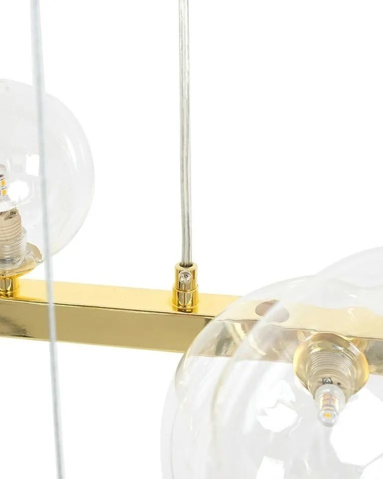 Lustra moderna cu 20 de surse de lumina LINEA Oval 120 auriu