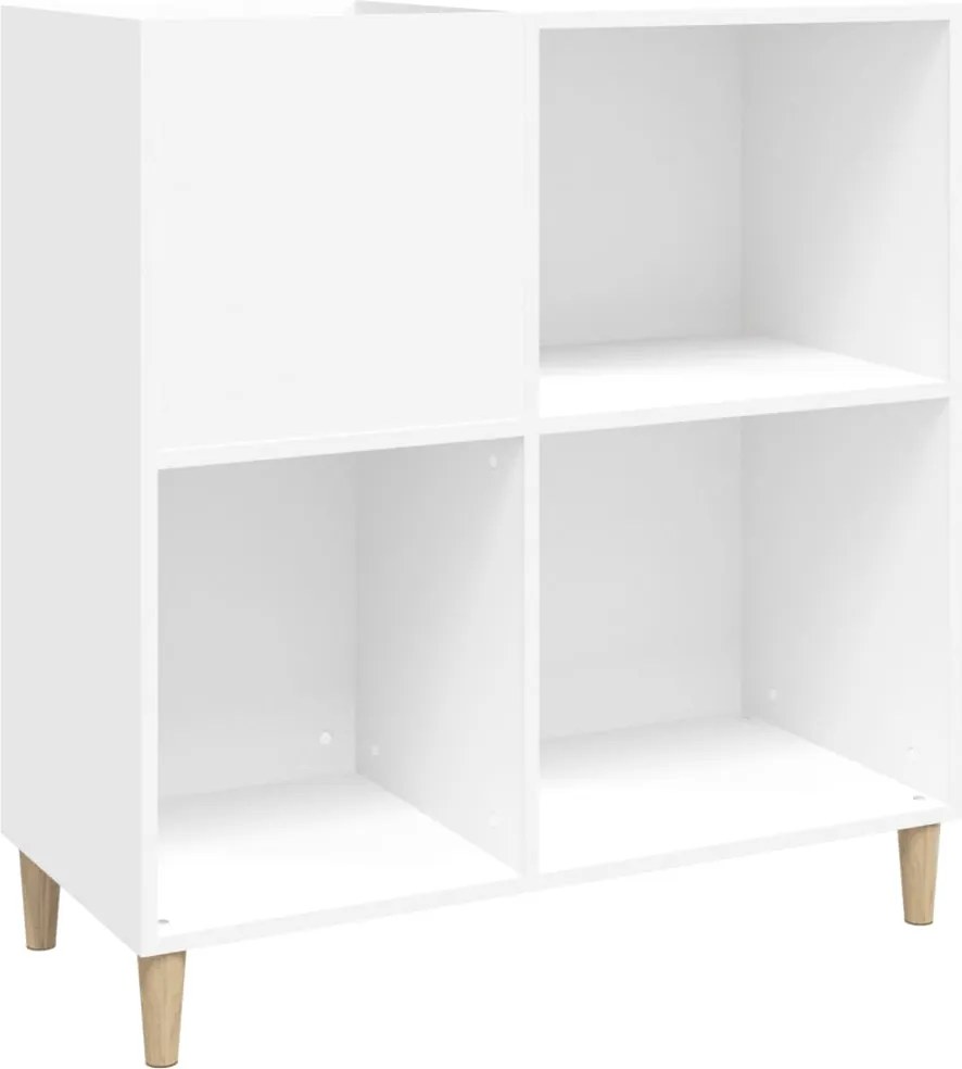 vidaXL Dulap pentru discuri, alb, 84,5x38x89 cm, lemn compozit