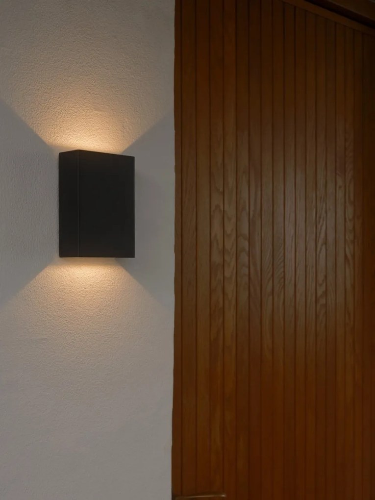 Aplica LED exterior cu iluminat sus si jos IP54 Fold 10 Seaside black