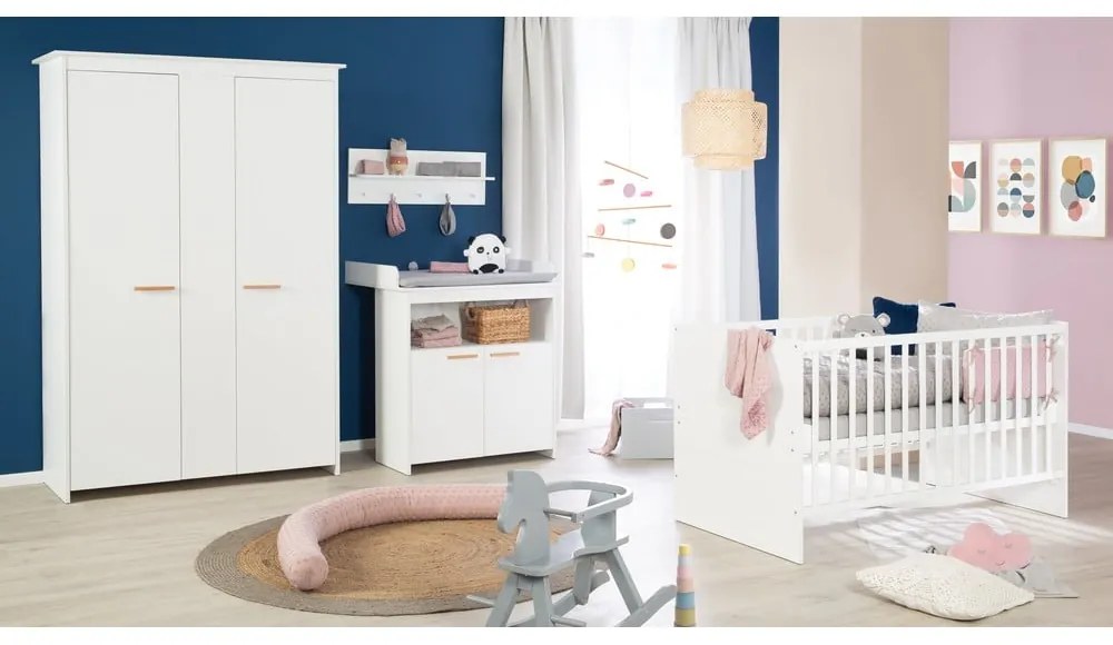 Pătuț alb cu înălțime reglabilă 70x140 cm Anton – Roba