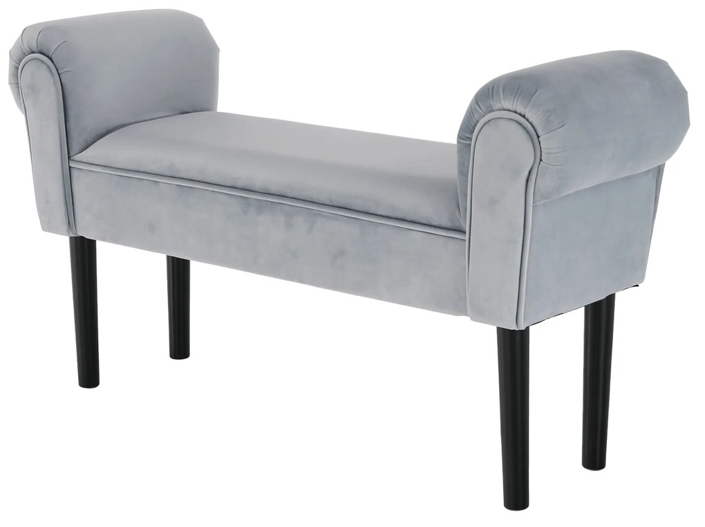 Bancă, catifea Velvet, gri deschis/negru, BURDA