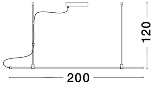 Sistem tubular magnetic-decorativ GRAMMI 01, L-200cm