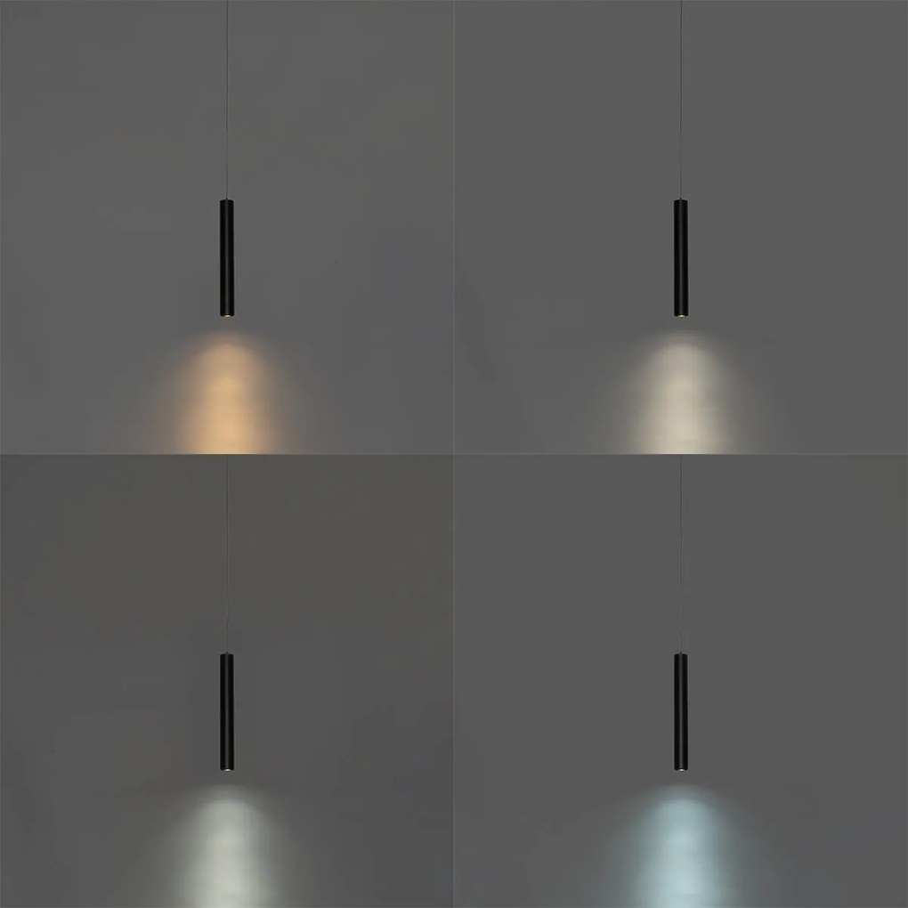 Lampă suspendată modernă neagră pentru sistem de șină monofazat 4.5W 3000K - Magnetic Cassie
