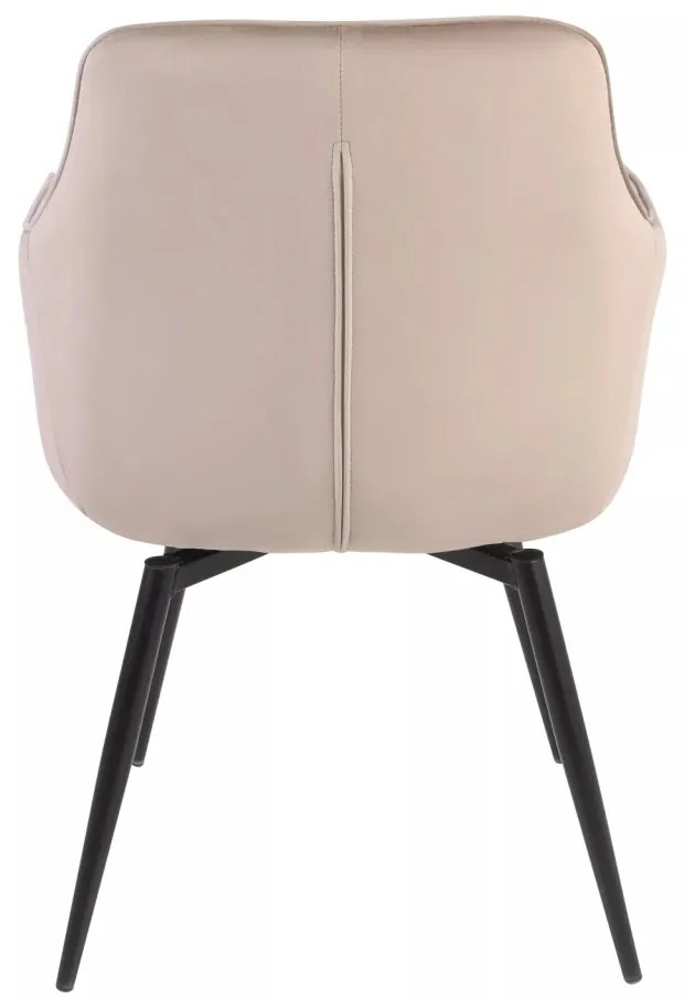Scaun rotativ Servio velvet bej inchis/negru Blu40