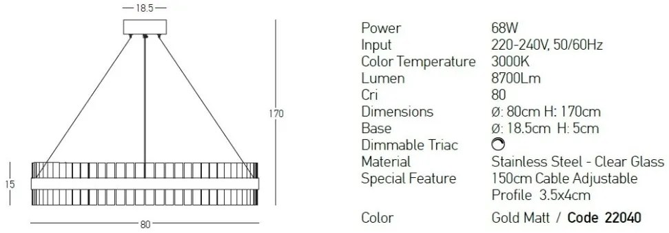 Lustra LED moderna design deosebit Marlen 80cm