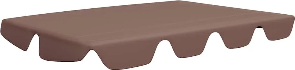 vidaXL Copertină de rezervă leagăn grădină, maro, 150/130x105/70 cm