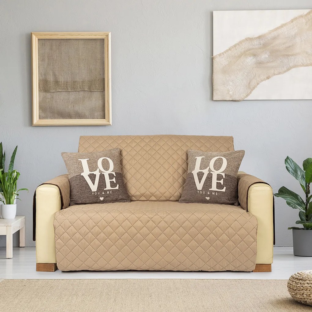 Cuvertură pentru fotoliu 4Home Doubleface maro/bej, 60 x 220 cm