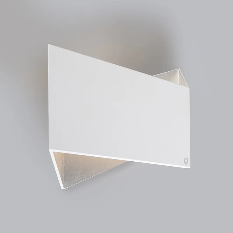 Set de 2 Aplice de perete de design alb - Fold