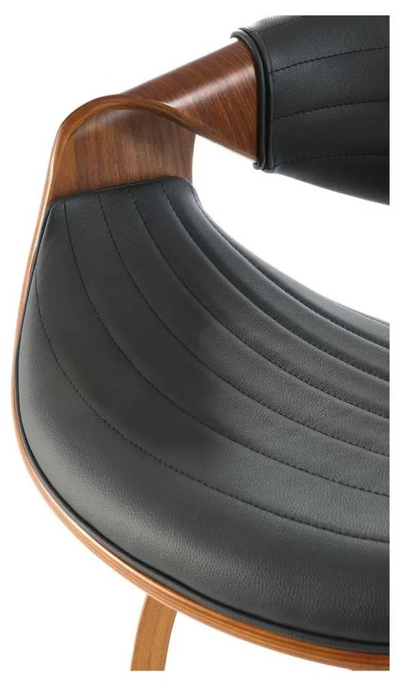 Scaun de bar Scarlet, negru / nuc