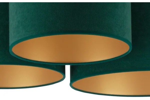 Duolla - Plafonieră ROLLER TRIO 3xE27/60W/230V verde/auriu