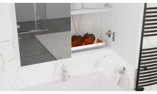 Set mobilier de baie KATE cu lavoar + dulap cu oglindă + dulap suspendat, alb