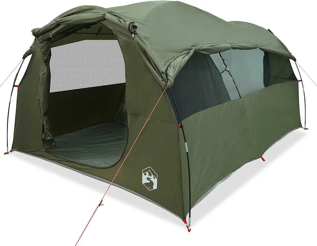 vidaXL Cort familie tunel pentru 6 persoane verde măsliniu impermeabil