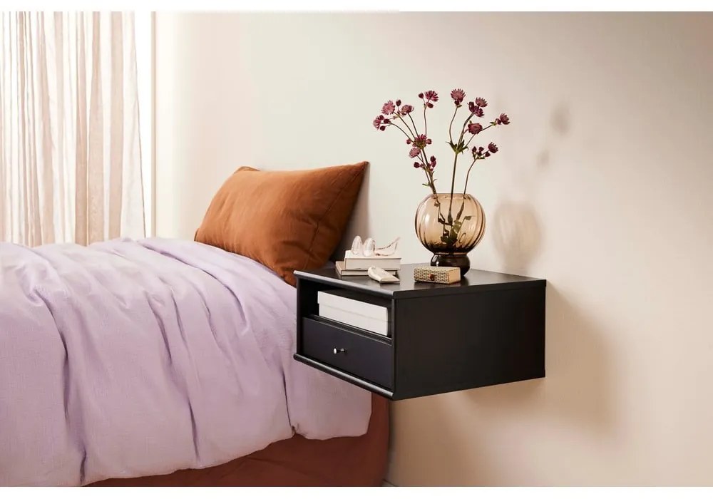 Noptieră de perete neagră Mistral - Hammel Furniture