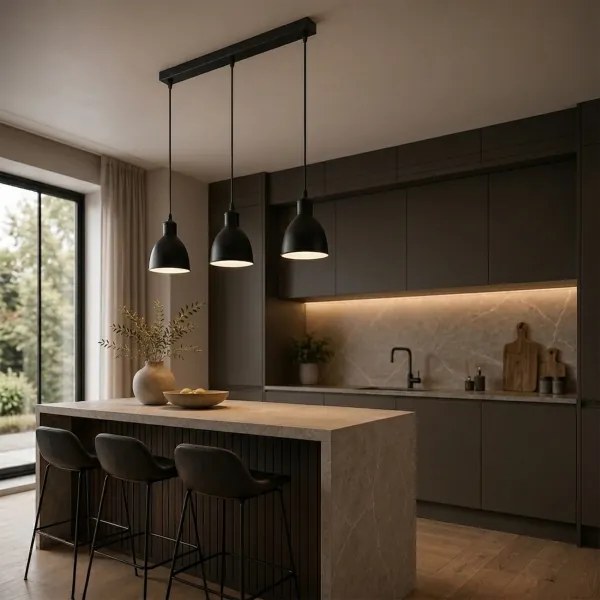 Brilagi - Lustră LED cu cablu RIDDY 3xE27/60W/230V neagră
