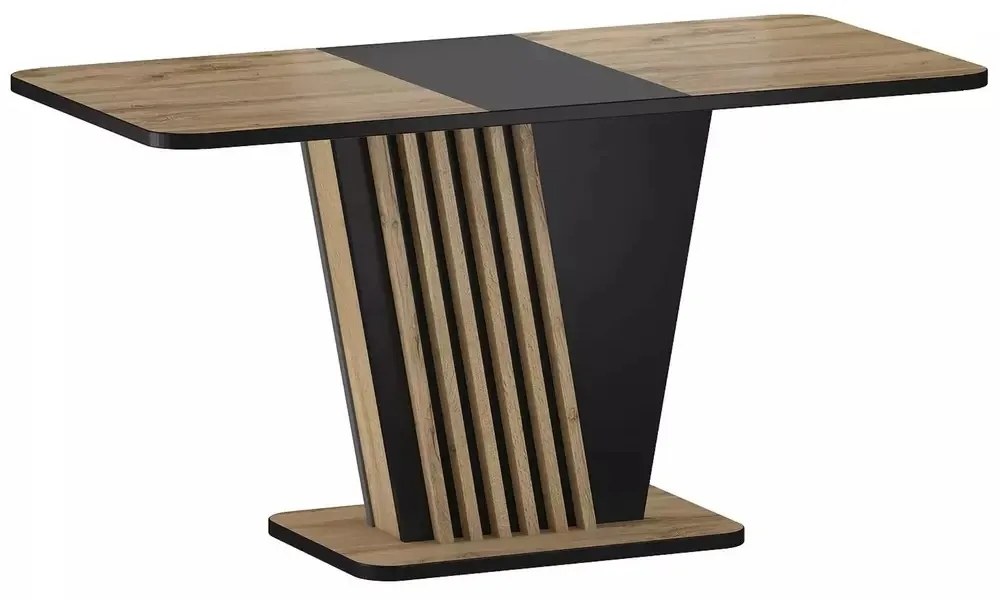 Masa extensibila Nevio stejar artizan/negru L125-170 cm