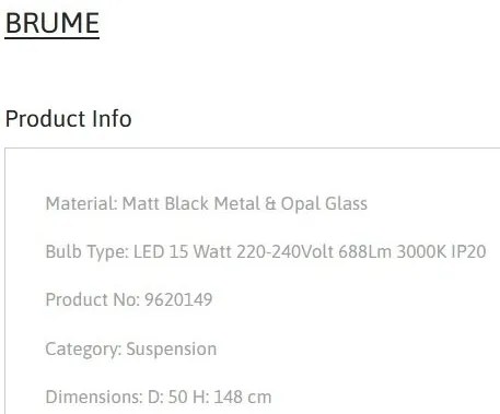 Pendul LED stil modern minimalist BRUME D-50cm