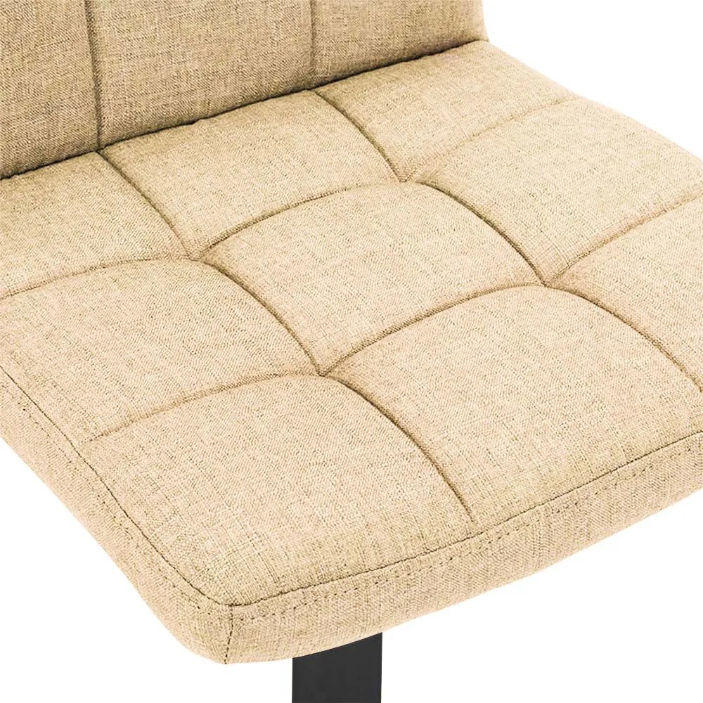 Scaune de bar tapitate 2 buc, bej