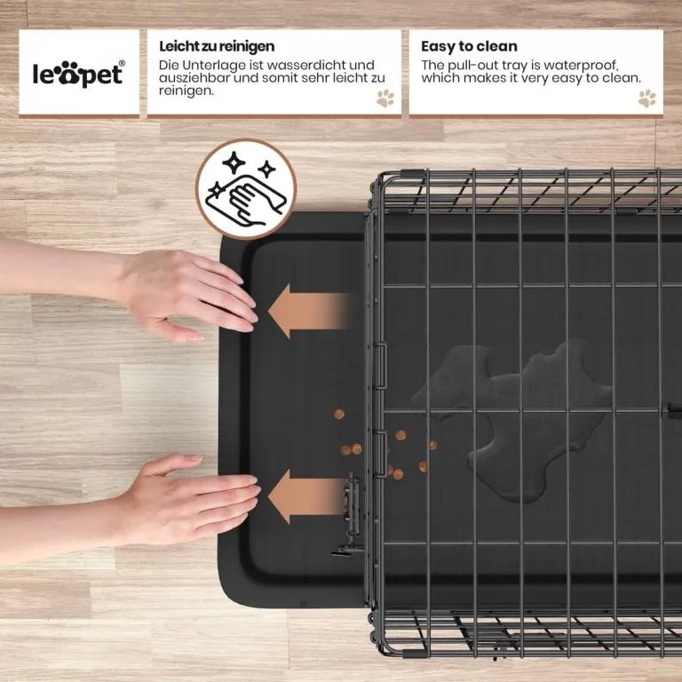 Leopet Cușcă pliabilă pentru câini 107 x 69 x 75,5 cm, XL, n