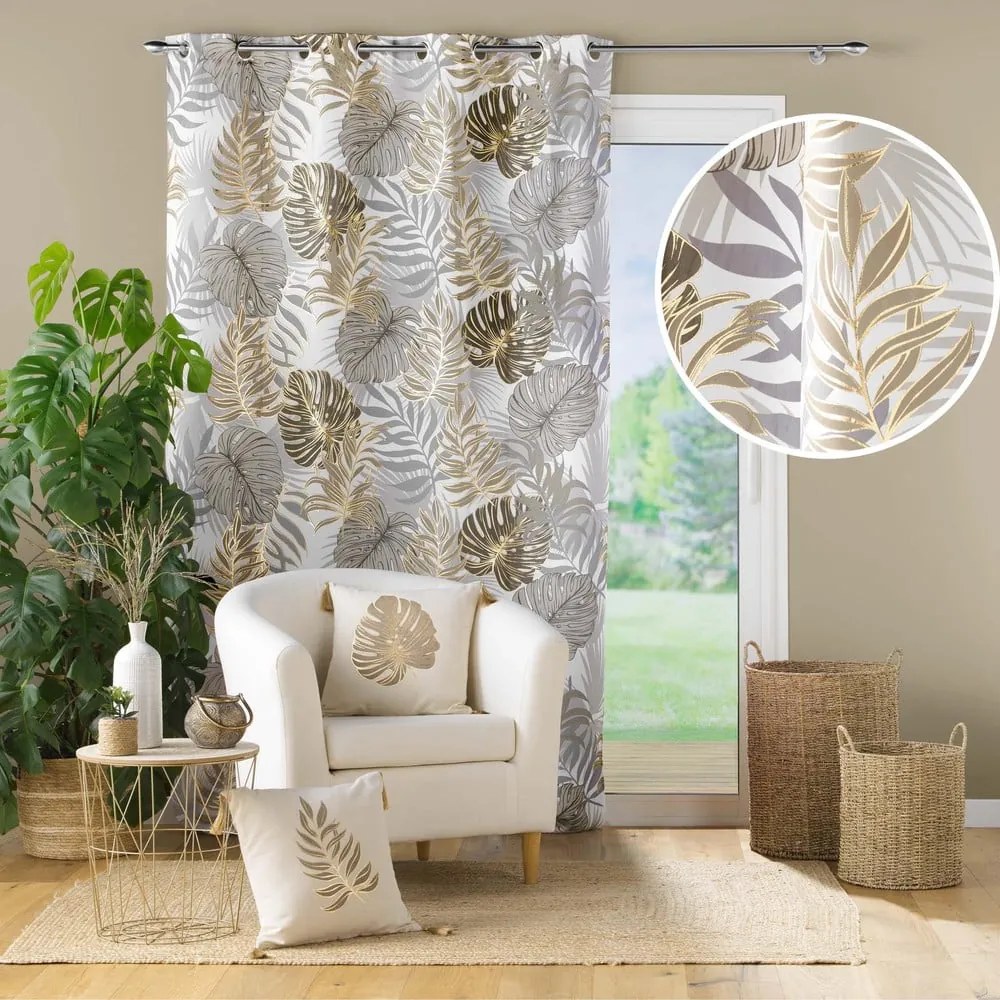 Draperie gri-aurie 140x260 cm Mogador – douceur d'intérieur