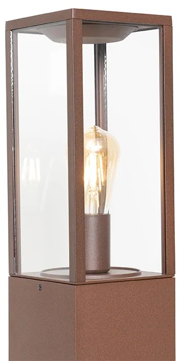 Lampă industrială de exterior în picioare maro ruginie 80 cm IP44 - Charlois