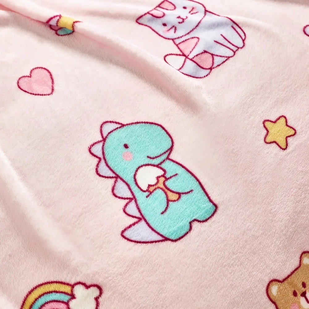 Pătură pentru copii roz din polar/fleece 130x170 cm Forever Together – Catherine Lansfield