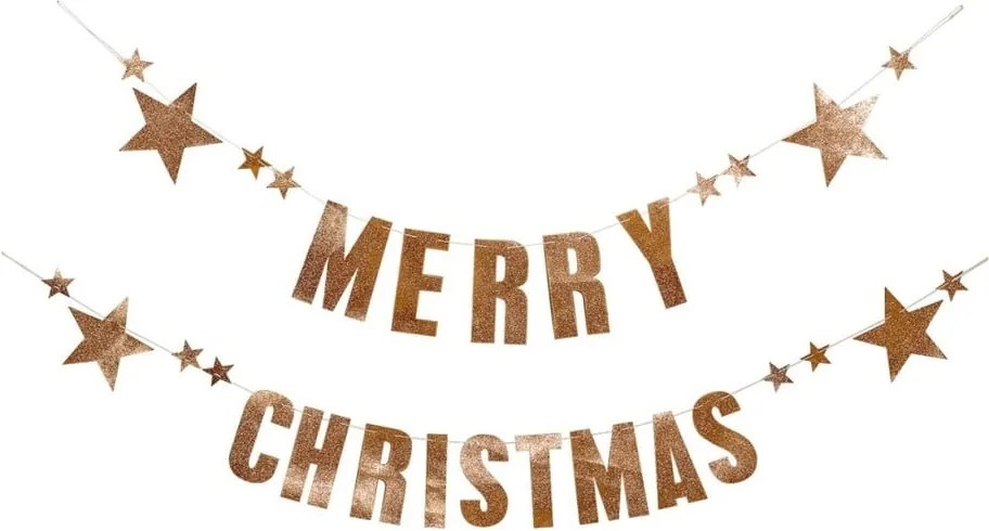 Set 2 ghirlande din hârtie pentru Crăciun Bloomingville Garland