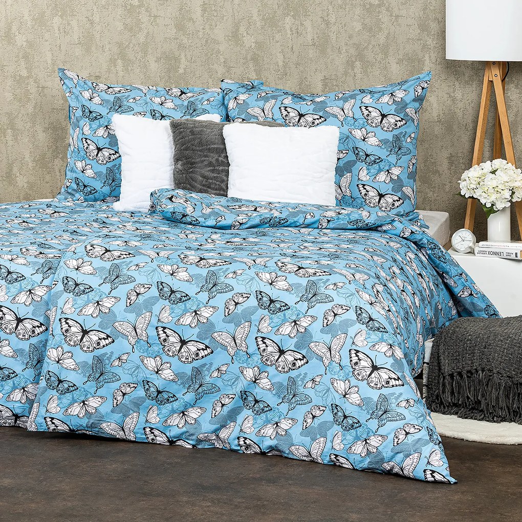 Lenjerie pat 4Home Butterflies, din bumbac, 220 x 200 cm, 2 buc. 70 x 90 cm