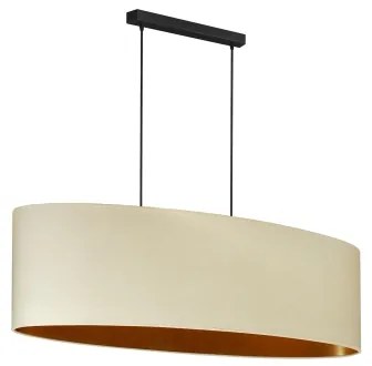 Lustră pe cablu Duolla OVAL VEGAN 2xE27/15W/230V crem