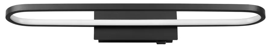 Aplică de perete negru-mat LED (lungime 60 cm) Gianni – Trio