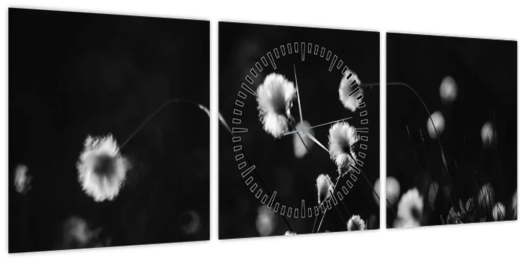 Tablou - Pajiște cu iarbă de cozonac N⁰1 (cu ceas) (90x30 cm)