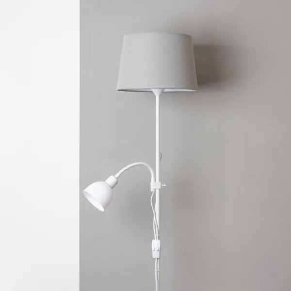 Brilagi - Lampadar CERIA 2 în 1 1xE27/100W/230V + 1xE14/25W alb/gri