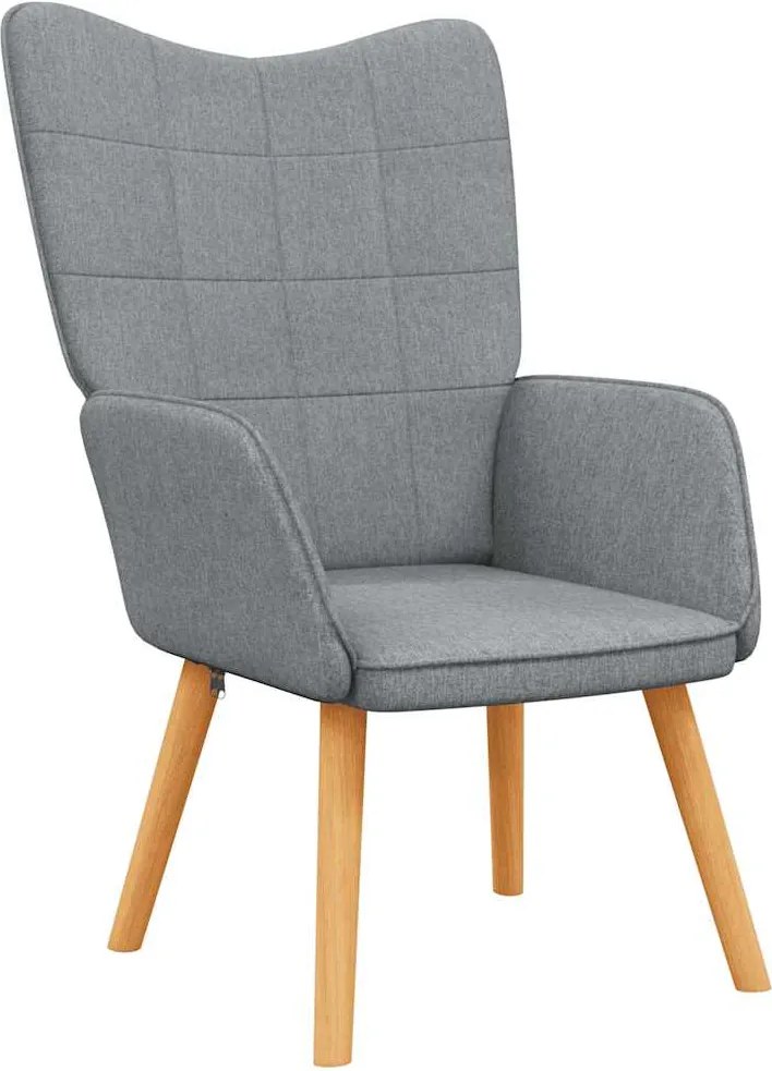 vidaXL Scaun de relaxare, gri deschis, material textil