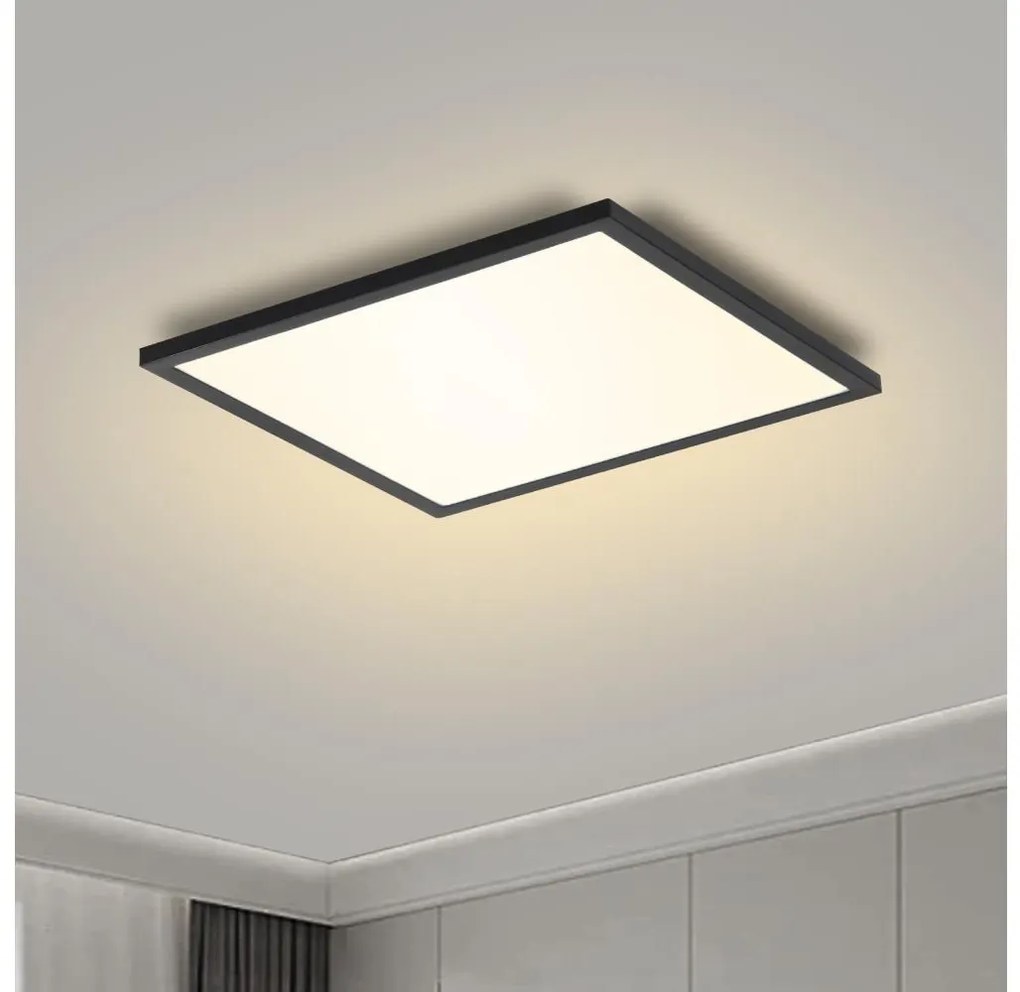 Plafonieră LED dimabilă Brilagi SLIMFRAME LED/25W/230V 30x30 cm negru + telecomandă