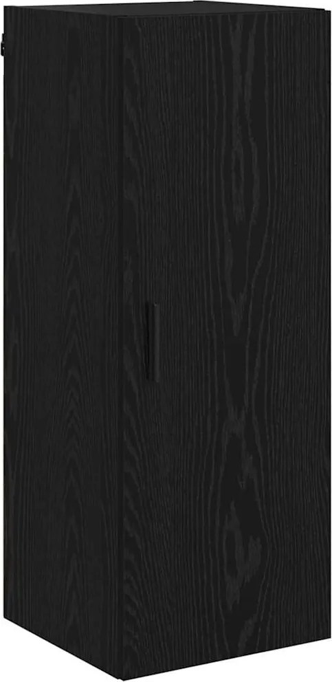 vidaXL Dulap montat pe perete Stejar Negru 34,5 x 34 x 90 cm