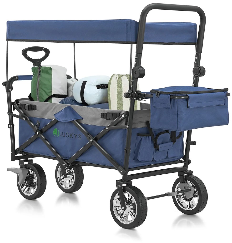 Camion de mână cu un acoperiș albastru/gri