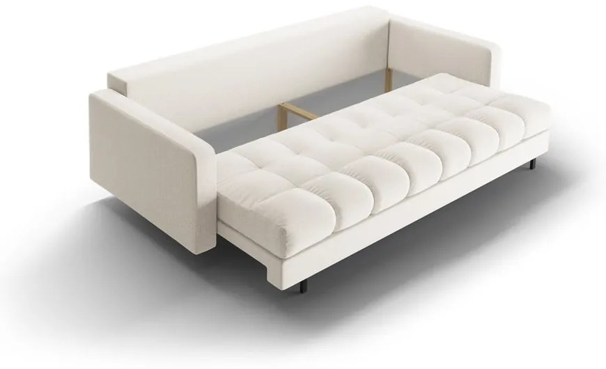 Canapea crem extensibilă, cu spațiu de depozitare 222 cm Bali – Cosmopolitan Design
