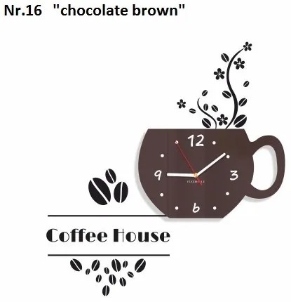 Ceas decorativ Coffee House pentru bucătărie Albastru închis