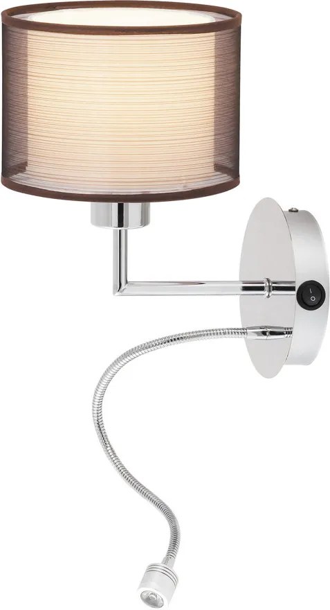 Rábalux Anastasia 2629 aplice perete de citit  crom   metal   E27 1x MAX 60W + LED 1W   85 lm  4000 K  IP20   A++
