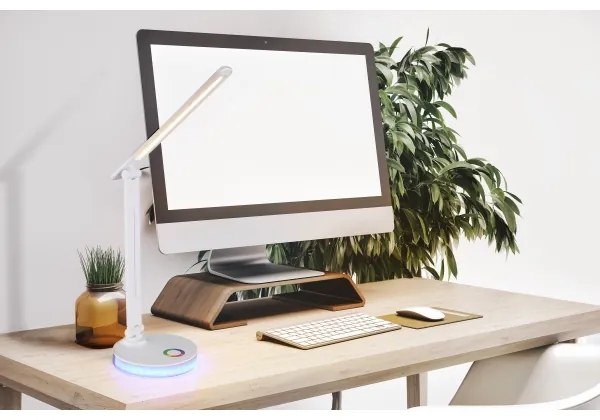 Globo 58445W - Lampă de birou LED RGBW dimabilă GERALDO LED/5W/230V + LED/2W