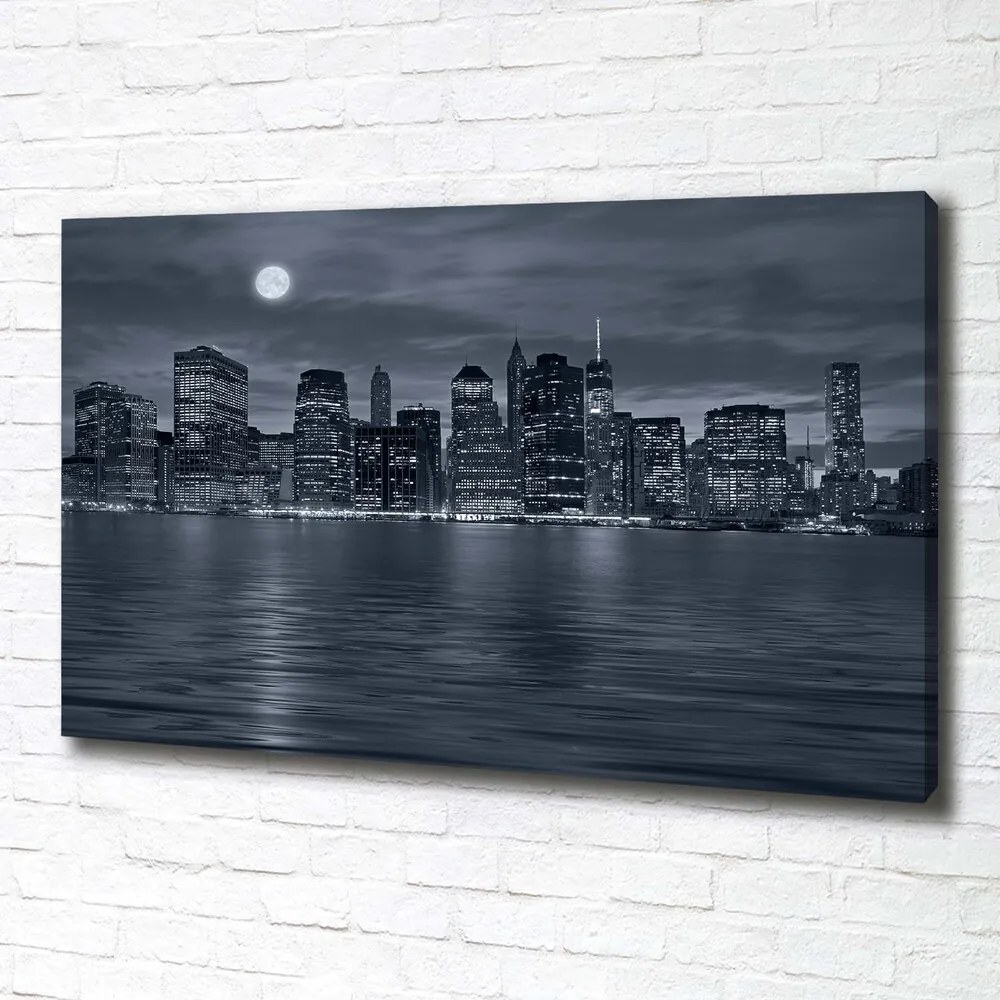 Tablou pe pânză canvas New york, pe timp de noapte