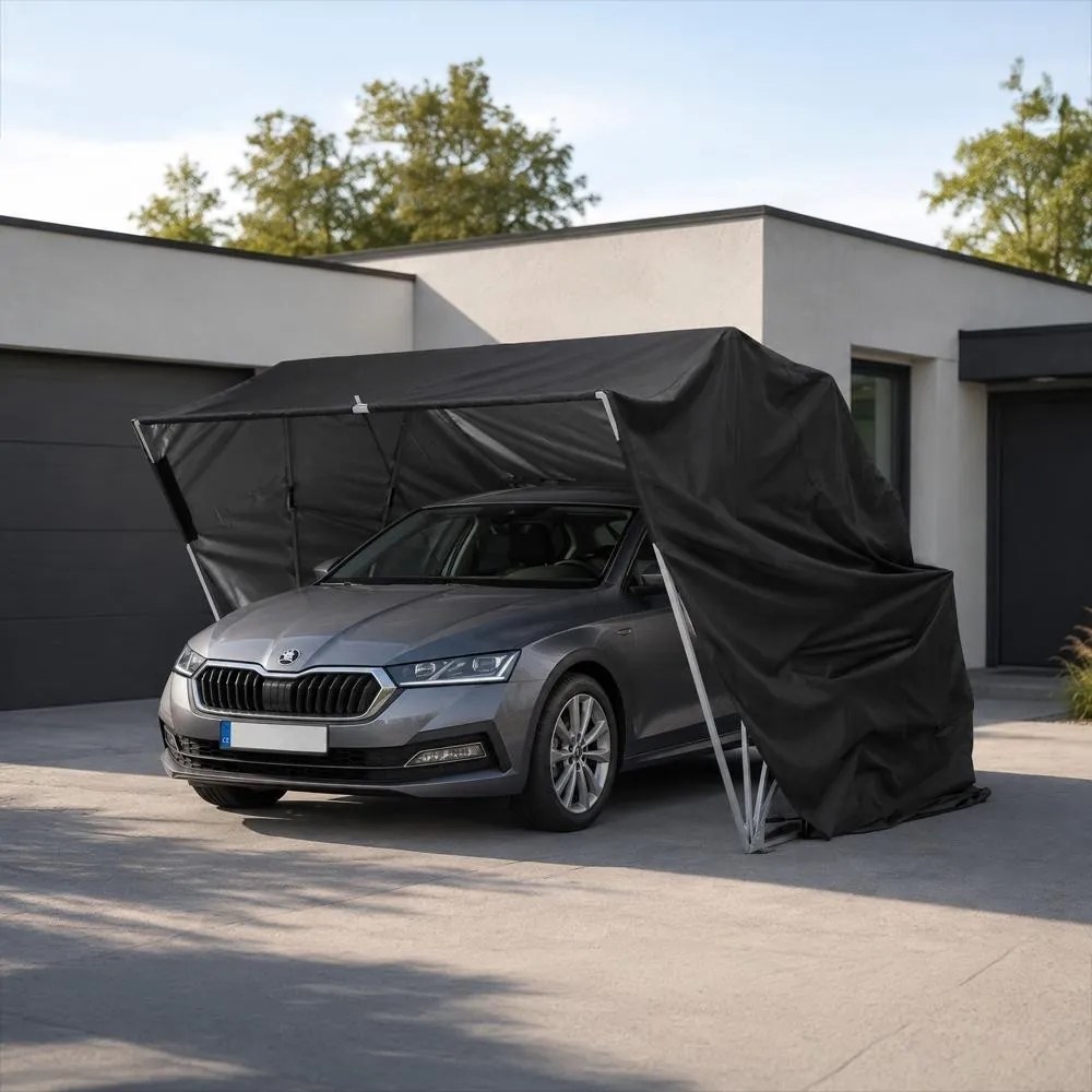 Copertină pliabilă pentru automobil Avenberg SHELL negru