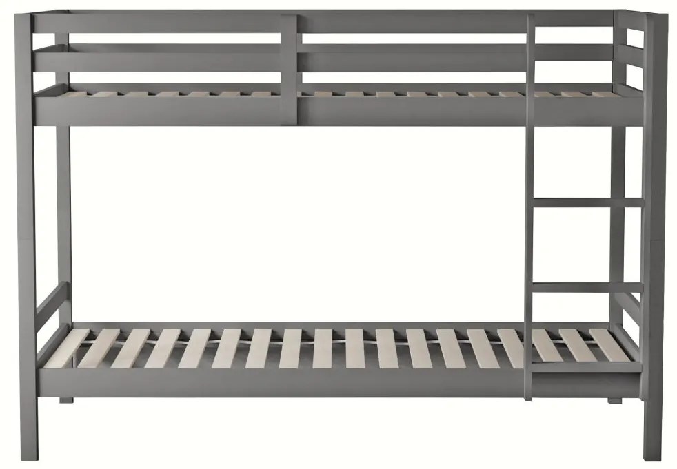 Pat etajat pentru copii 90 cm Invocato (gri) (cu somieră). 1116362