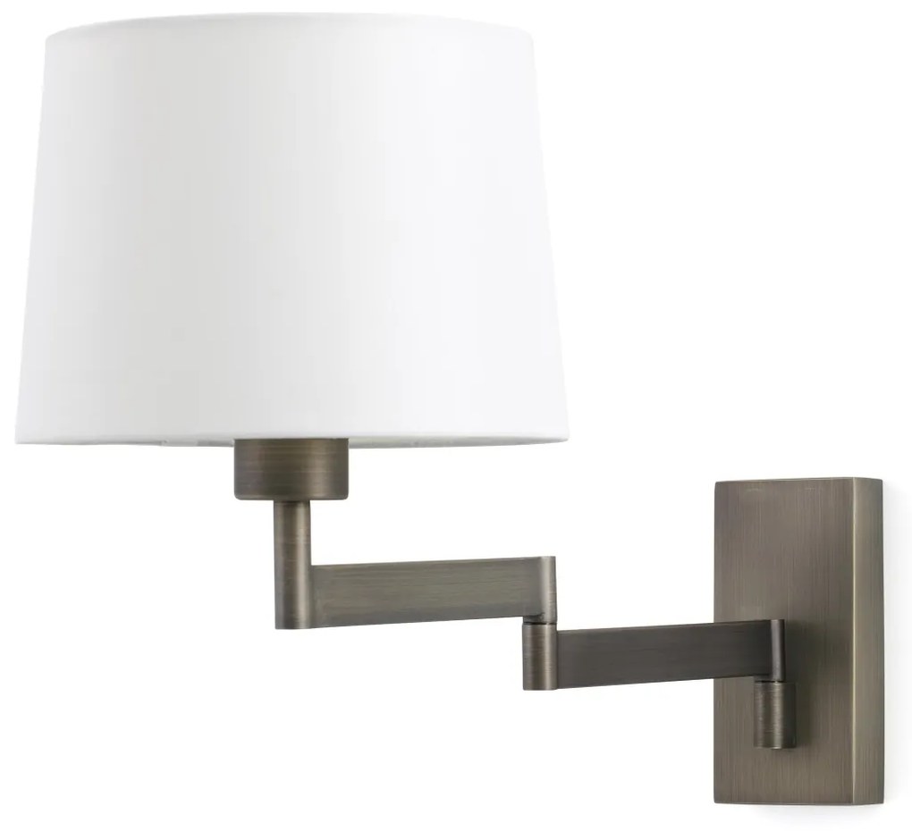 Aplica cu brat articulat stil clasic design elegant ARTIS-2 bronz/alb