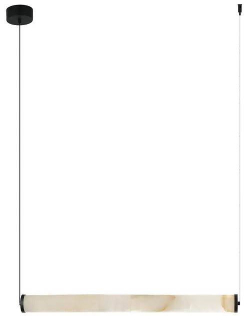 Lustra LED, Design Liniar, ALABASTER- BLACK, ZB-2538