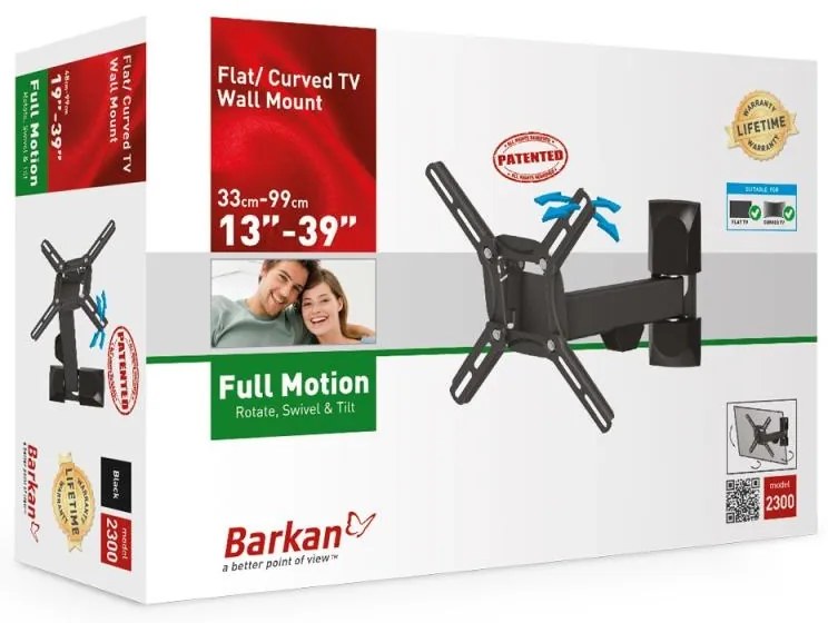 Suport TV perete Barkan FM 13-43" 25kg