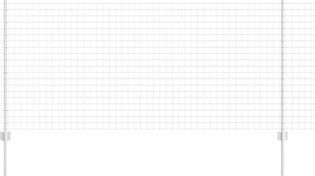 vidaXL Gard cu Stâlp Argintiu 1 x 10 m Oțel