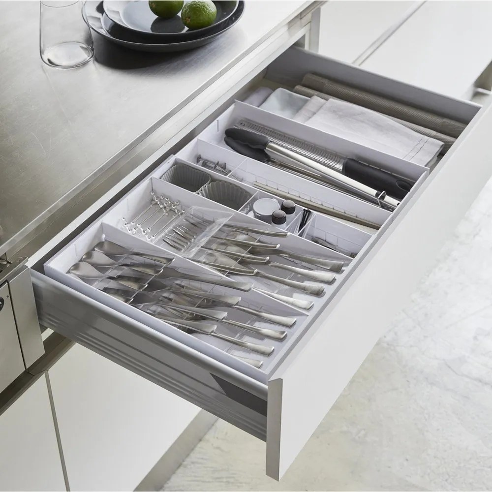 Organizator de tacâmuri alb din plastic 47.5 x 35 cm - YAMAZAKI