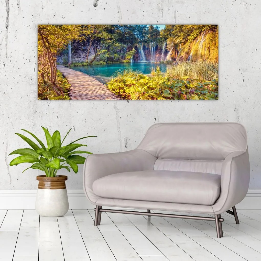 Tablou - Lacurile Plitvice, Croația (120x50 cm)