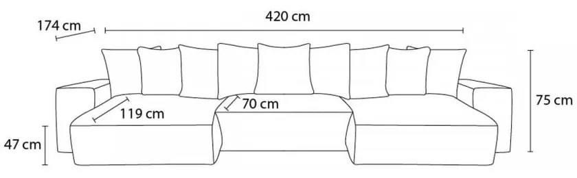 Colțar gri/maro cu tapițerie din catifea reiată Voltaire – Bobochic Paris